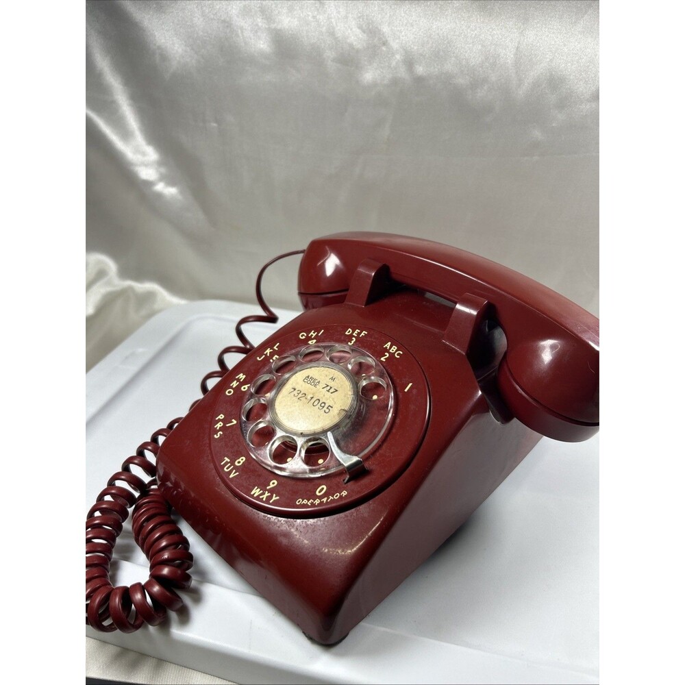Veg Red Western Electric Model 500 Rotary Telephone G6 Volume Control Handset